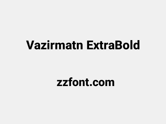 Vazirmatn ExtraBold