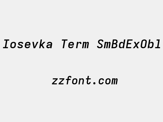 Iosevka Term SmBdExObl