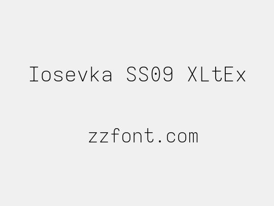 Iosevka SS09 XLtEx