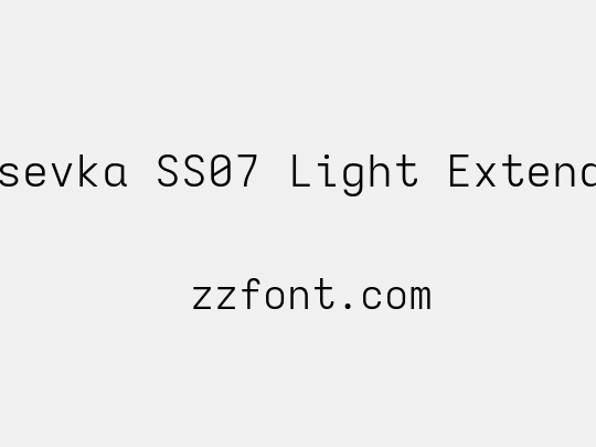 Iosevka SS07 Light Extended