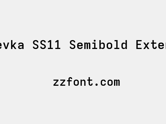 Iosevka SS11 Semibold Extended