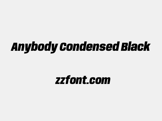 Anybody Condensed Black