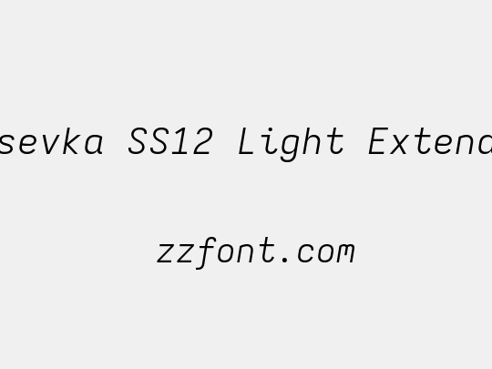 Iosevka SS12 Light Extended