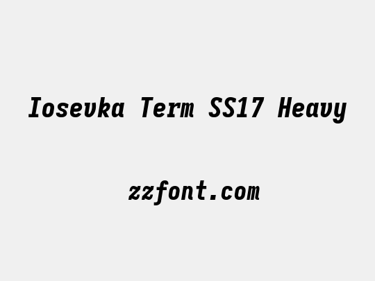 Iosevka Term SS17 Heavy
