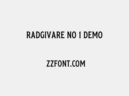 Radgivare No 1 Demo