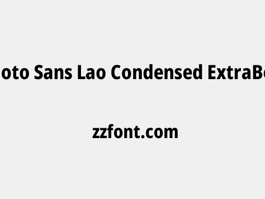 Noto Sans Lao Condensed ExtraBold
