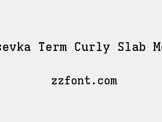 Iosevka Term Curly Slab MdEx
