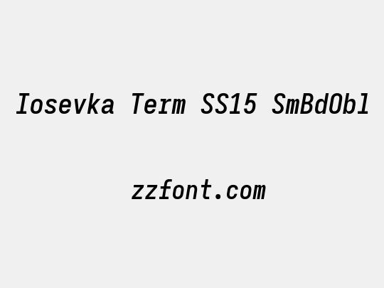 Iosevka Term SS15 SmBdObl