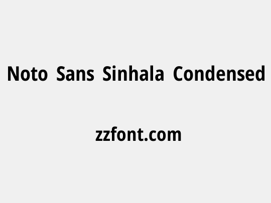 Noto Sans Sinhala Condensed