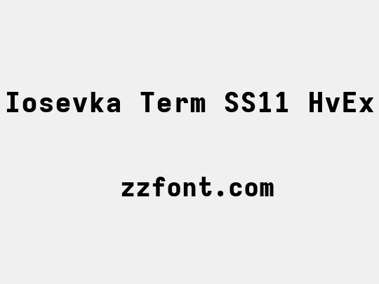 Iosevka Term SS11 HvEx