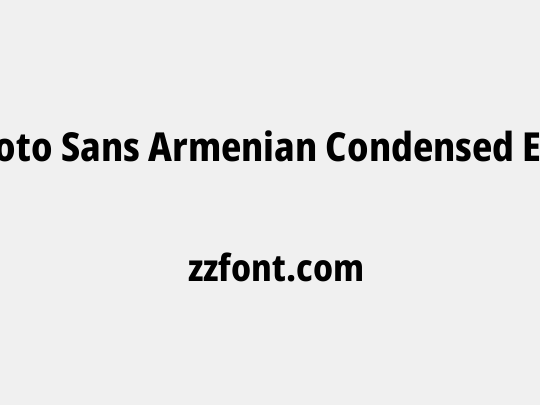 Noto Sans Armenian Condensed ExtraBold