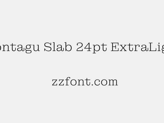 Montagu Slab 24pt ExtraLight