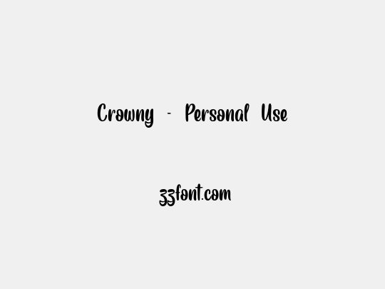 Crowny - Personal Use