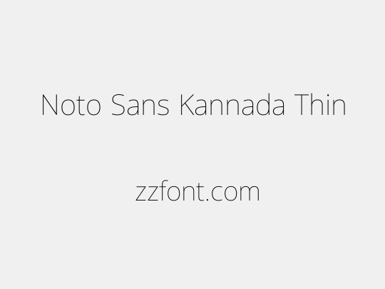 Noto Sans Kannada Thin