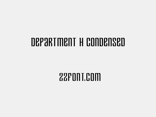 Department H Condensed
