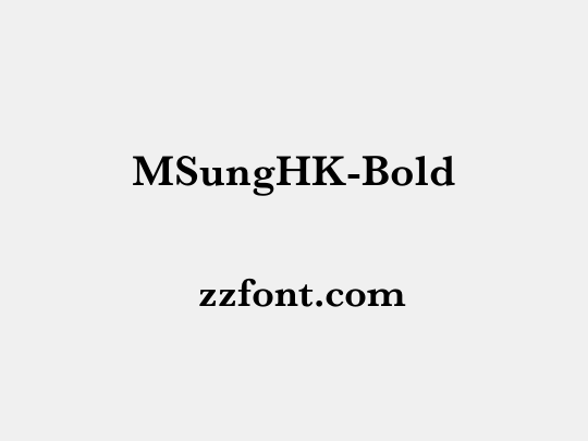 MSungHK-Bold