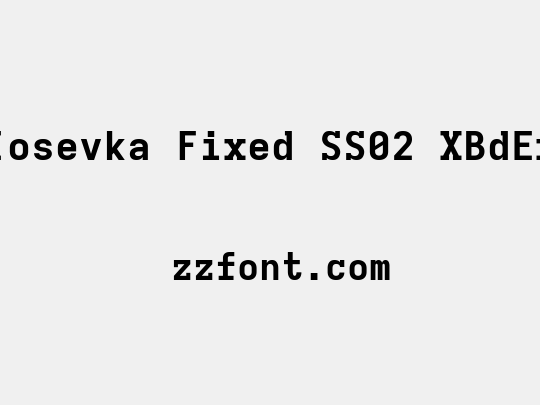 Iosevka Fixed SS02 XBdEx