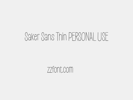 Saker Sans Thin PERSONAL USE