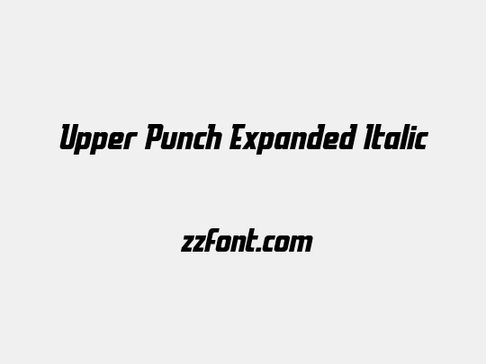 Upper Punch Expanded Italic