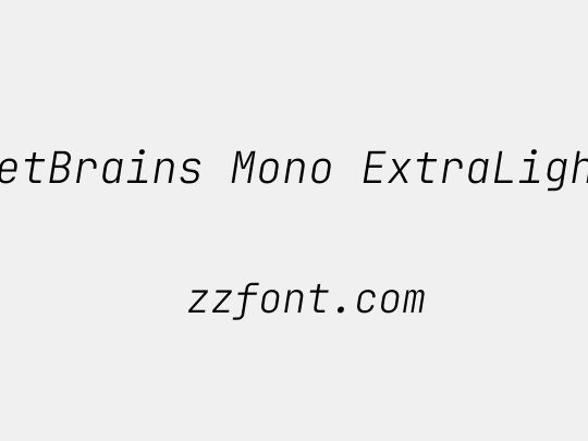 JetBrains Mono ExtraLight