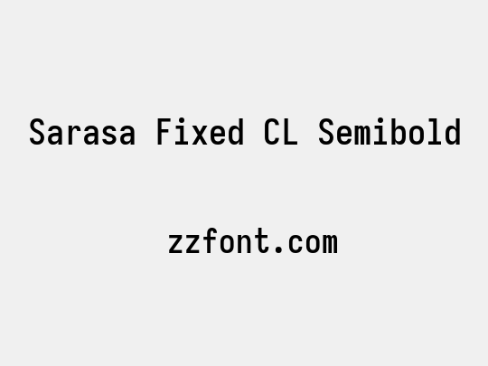 Sarasa Fixed CL Semibold