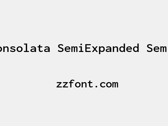 Inconsolata SemiExpanded SemiBold