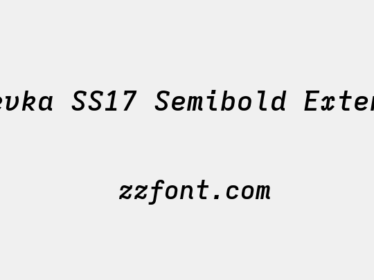 Iosevka SS17 Semibold Extended
