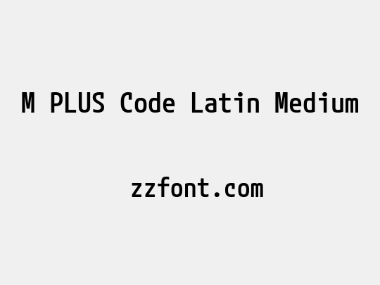 M PLUS Code Latin Medium