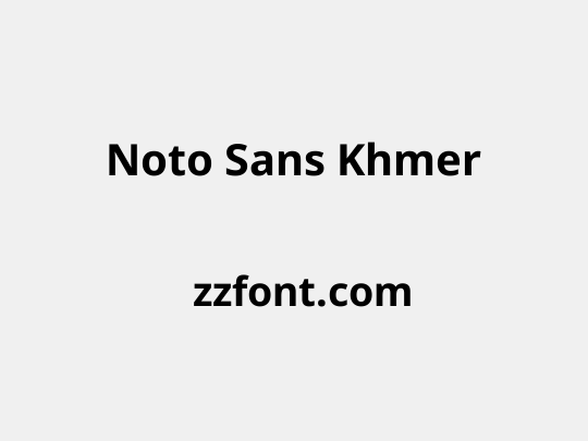 Noto Sans Khmer