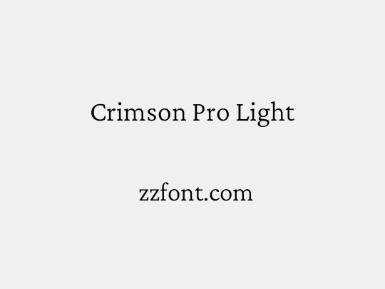 Crimson Pro Light