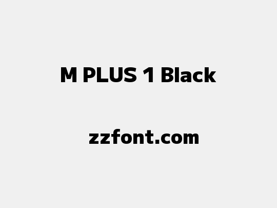 M PLUS 1 Black
