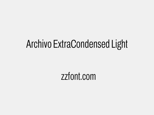 Archivo ExtraCondensed Light