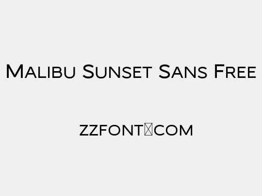 Malibu Sunset Sans Free