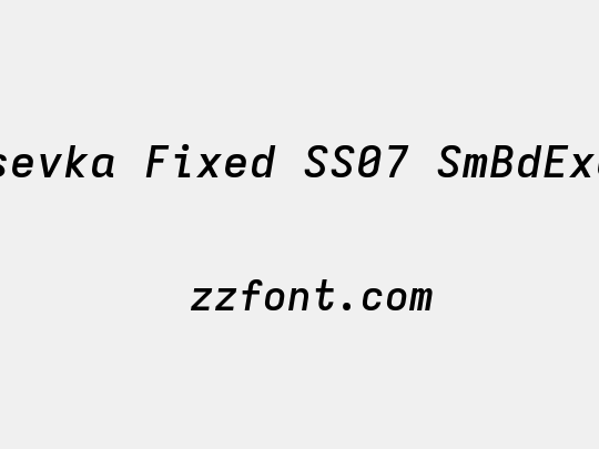 Iosevka Fixed SS07 SmBdExObl