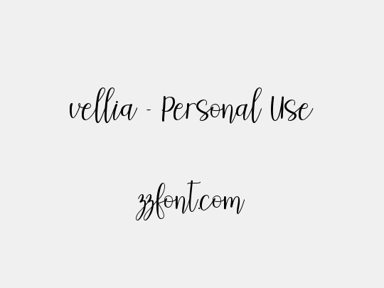 vellia - Personal Use