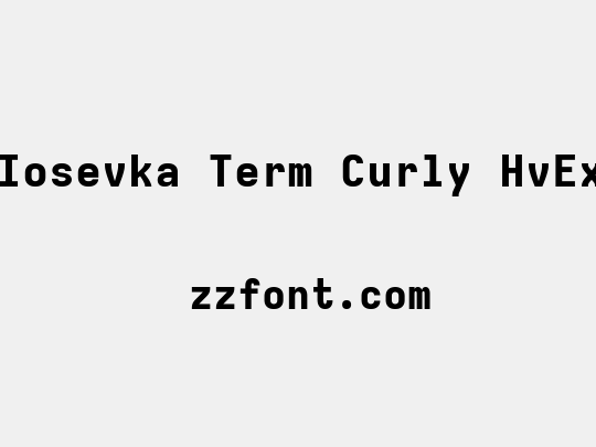 Iosevka Term Curly HvEx