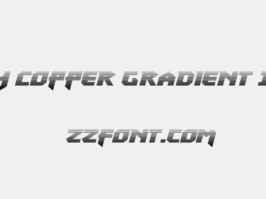 Heavy Copper Gradient Italic