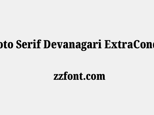 Noto Serif Devanagari ExtraCondensed Black