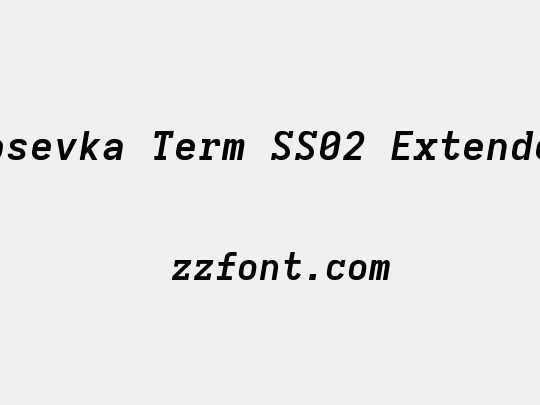 Iosevka Term SS02 Extended