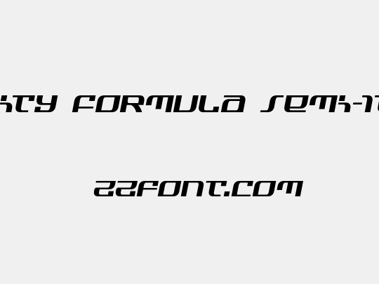 Infinity Formula Semi-Italic