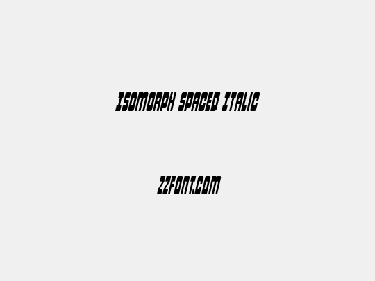 Isomorph Spaced Italic