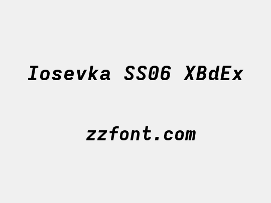 Iosevka SS06 XBdEx