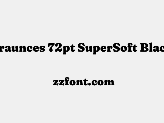 Fraunces 72pt SuperSoft Black