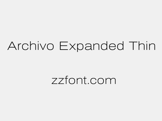 Archivo Expanded Thin