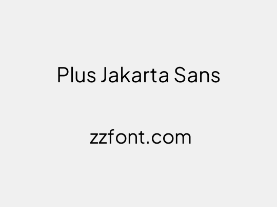 Plus Jakarta Sans