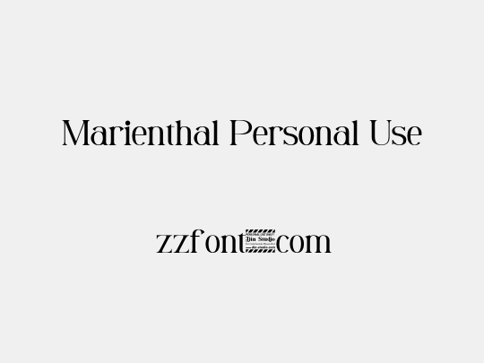 Marienthal Personal Use