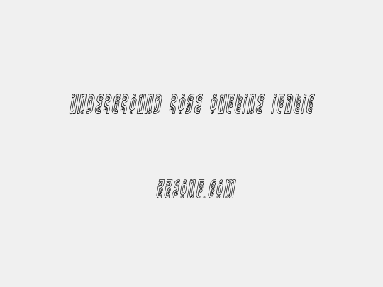 Underground Rose Outline Italic