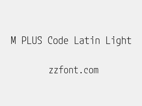 M PLUS Code Latin Light