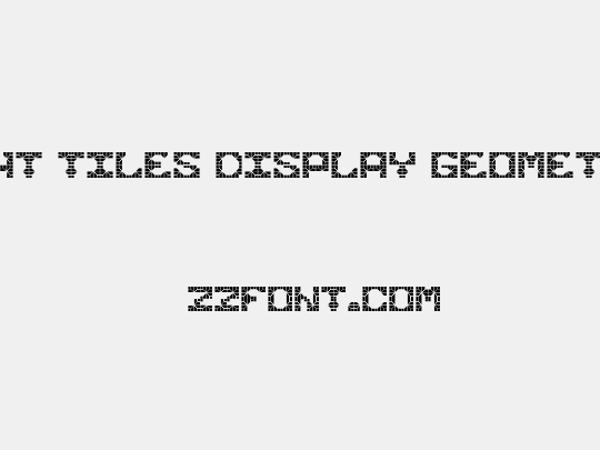 Knight Tiles Display Geometric Tiles