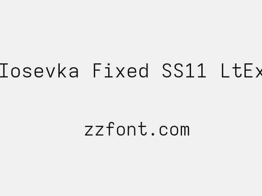 Iosevka Fixed SS11 LtEx